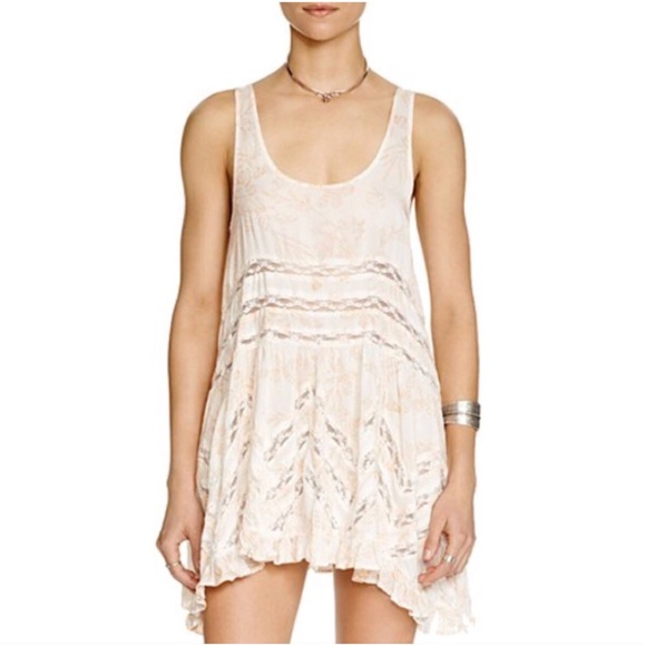 Free People Dresses & Skirts - Free People Floral Voile Lace Trapeze Slip Dress